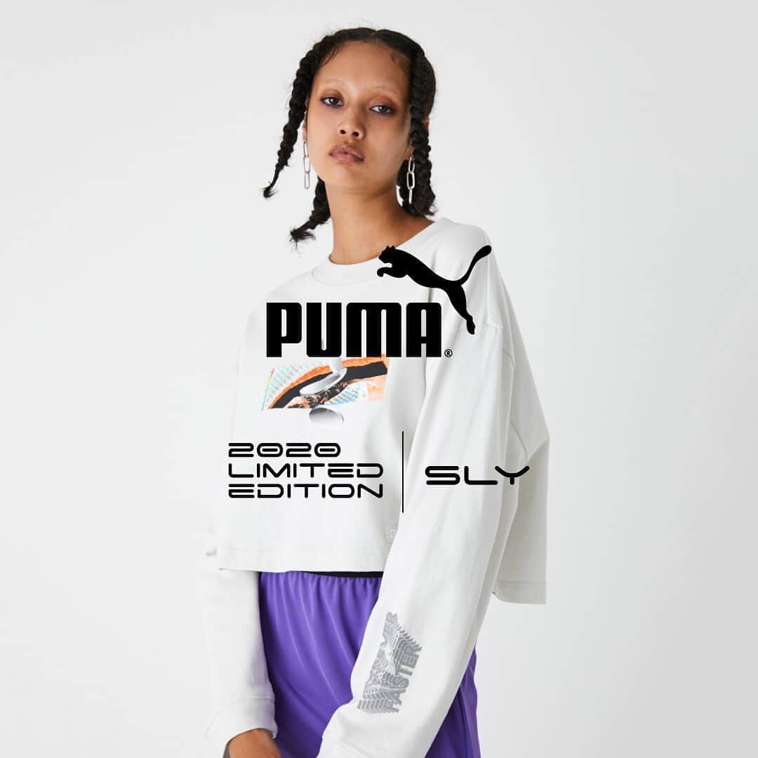 のインスタグラム：「PUMA x SLY 2020 AW COLLECTION ———————————————————ㅤㅤㅤ 全国のSLY店舗・The SHEL'TTER TOKYO表参道原宿店・WEBSTORE・ZOZOTOWNにて販売中。 ——————————————————— #PUMAxSLY #SLY #PUMA」
