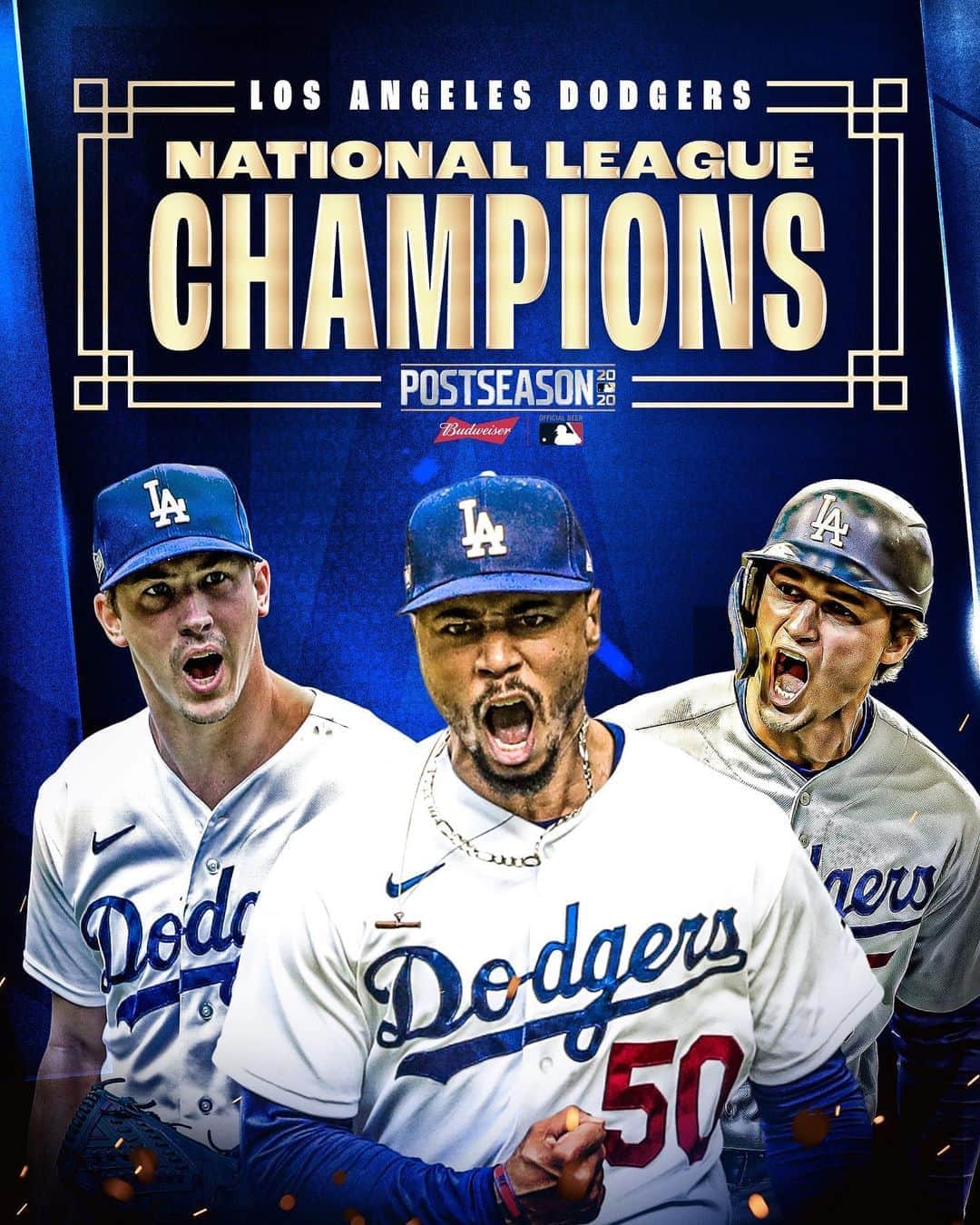 MLBさんのインスタグラム写真 - (MLBInstagram)「For the 3rd time in 4 years, the @Dodgers are NL Champs! #CLINCHED」10月19日 12時53分 - mlb