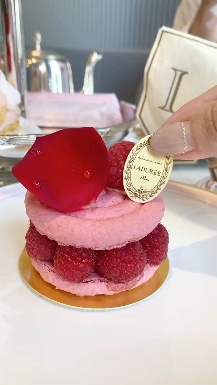 のインスタグラム：「𓊱𓊲𓊰  𝒍𝒂𝒅𝒖𝒓𝒓𝒆  𝑨𝒇𝒕𝒆𝒓𝒏𝒐𝒐𝒏 𝑻𝒆𝒂 【ラデュレ京都四条限定】 ピンクに彩られた京都の新作💖ˎˊ˗ ﻿ アフタヌーンティー “マドモワゼル・ローズ” . . ▫️マカロン ・ギモーヴ・フレーズ ・ボンボン ▫️パティスリー ・フレーズ・ラデュレ ・サントノレ・ローズ フランボワーズ ※10/21～イスパハンへ変更　  ▫️セイボリー各種  ・タルトレットタラマ ・プティシュートマト ・フォアグラのテリーヌ  ▫️フィンガーサンド/ サーモン ▫️お好みのホットドリンク . . 期間は10月10日 ~ 11月30日まで . マカロンもハートだよ♥️ˎˊ˗ ﻿ . . . ラデュレ京都四条店 @ladureejapon  @maisonladuree  京都市下京区四条通御幸町西入奈良物町 371 TEL:075-548-1076 営業時間：11:00～20:00 ※サロン・ド・テ (L.O. 19:00)   ————————————————————— 見てくださる方にプラスになる投稿をしていきます 是非いいね♡フォロー♡ よろしくお願いいたします𓅟 私の写真の編集については フォトレッスンでレクチャーをしています —————————————————————  #gatheringslikethese#laduree#ladureejapon#ladureejapan#afteroontea#kyotosweets#ピンク#アフタヌーンティー#スイーツ#ヌン活#京都カフェ#京都グルメ#京都スイーツ#ラデュレ京都#ラデュレ#ラデュレ京都四条店#gotoキャンペーン#gotoトラベル」