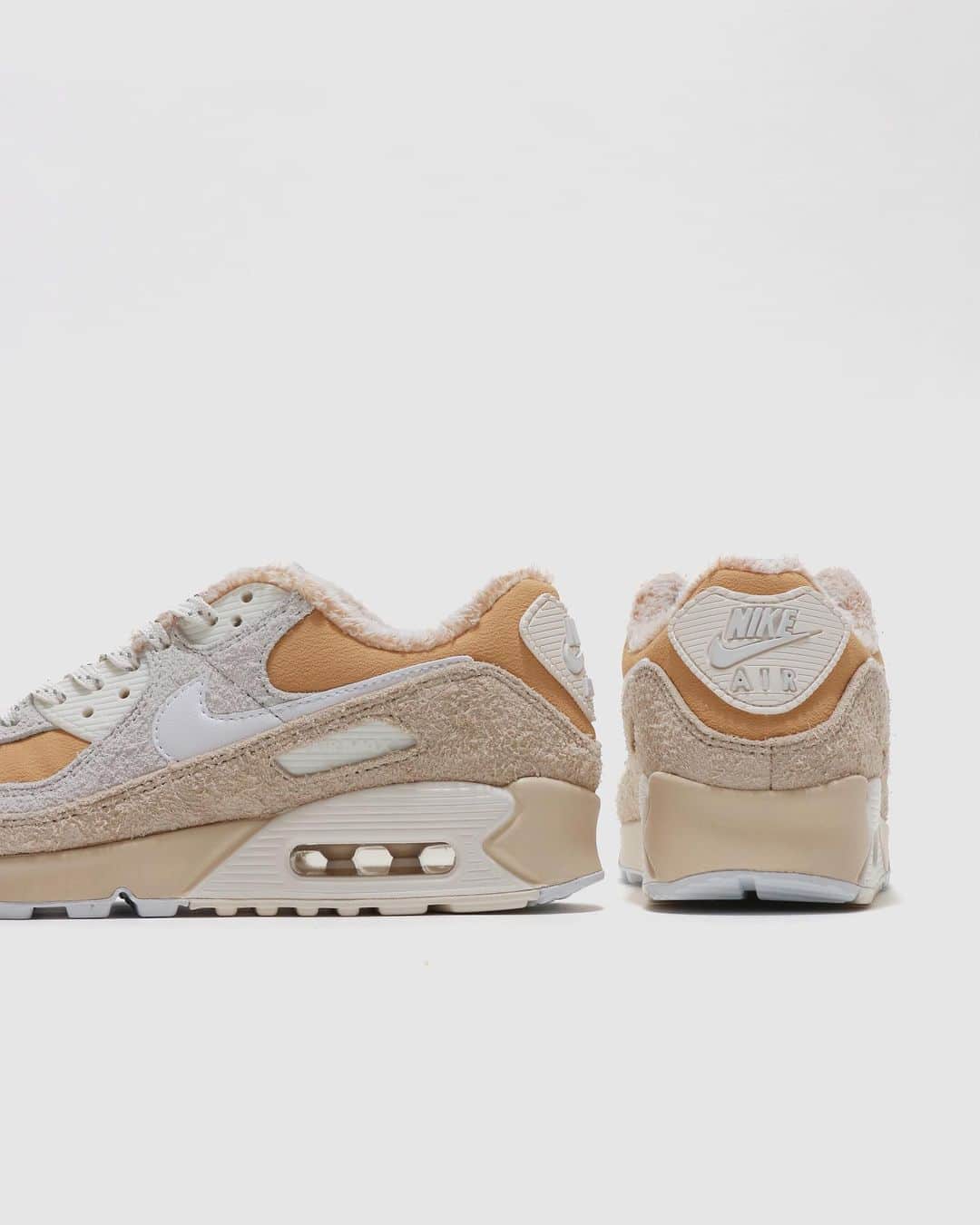 A+Sのインスタグラム：「in store now  ■NIKE WMNS AIR MAX 90 COLOR : SAIL SIZE : 23cm - 25cm PRICE : ¥14,000 (+TAX)  都会にたたずむビル群や建築物からカラーインスピレーションを得て、冬の厳しいコンディションにおいても快適にワイルドに楽しく過ごすことをコンセプトにナイキ ワイルド コレクションとしてデビューしました。カラーはベージュやオフホワイトを基調とした淡いカラーでまとめ、厳しいコンディションに備えインナーにボアを用いています。  Taking color inspiration from the buildings and buildings in the city, we made our debut as the Nike Wild Collection with the concept of being comfortable and wild even in the harsh winter conditions. The color is a light color based on beige and off-white, and a bore is used for the inner to prepare for harsh conditions.  #a_and_s #NIKE #NIKEAIRMAX #NIKEAIRMAX90 #NIKEWILDCOLLECTION」