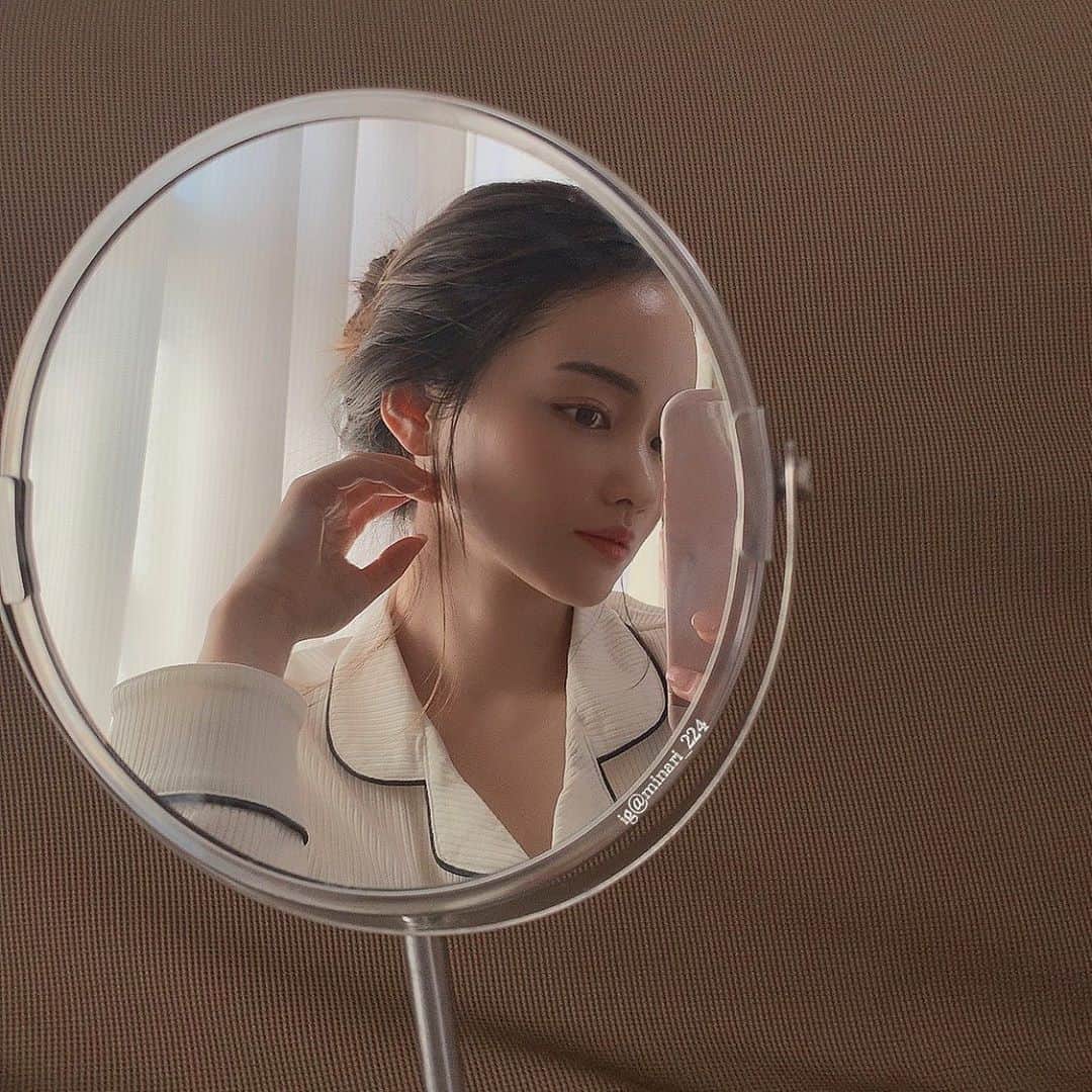 minari_224のインスタグラム：「⑅ パジャマを新調しました🐻☕️ 綿100%🛁 着心地良くて可愛くて本当にお気に入り🍑 #sugarlane  #sugarlane_lingerie  #シュガーレーン」