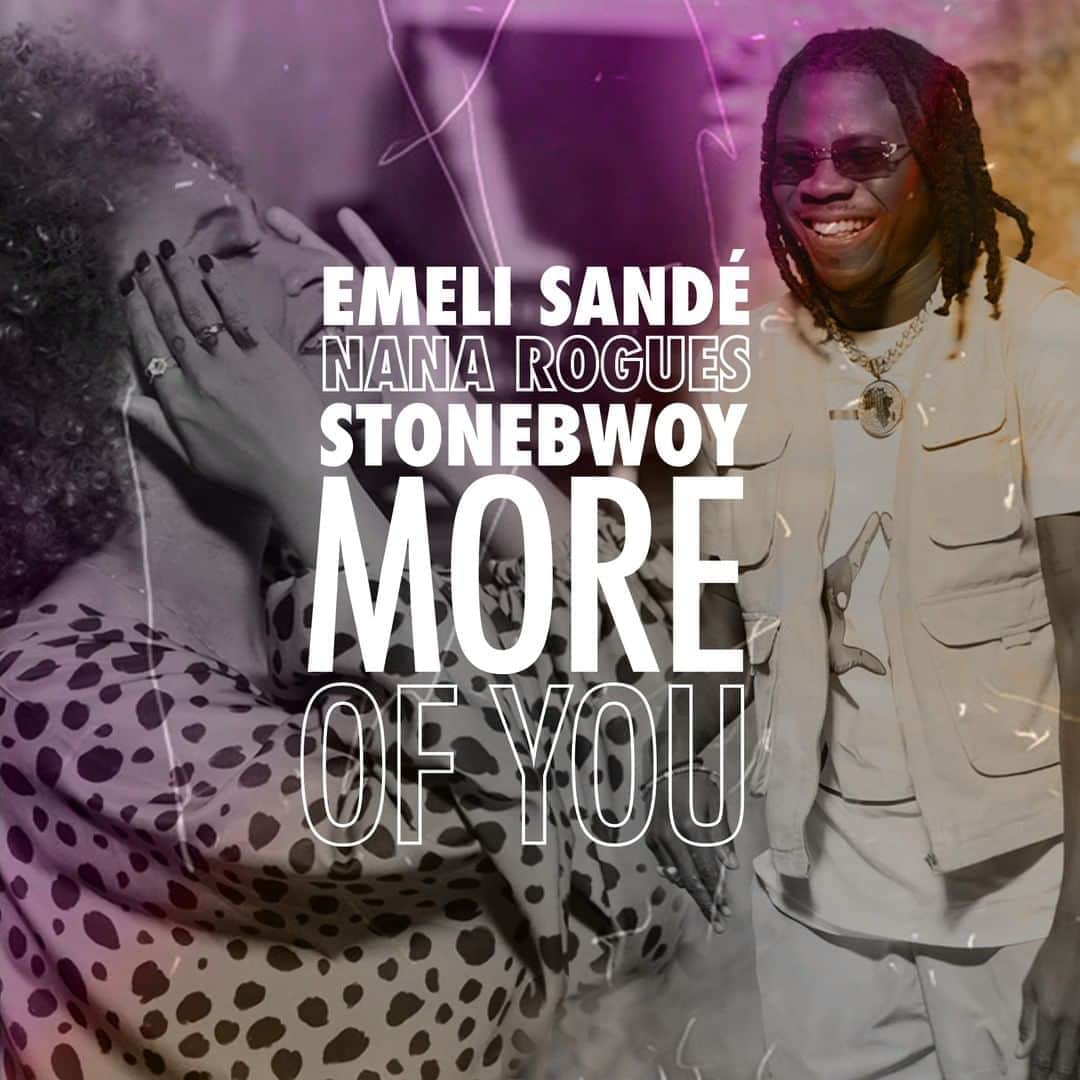 Emeli Sandéのインスタグラム：「I’m so excited to finally be releasing “More Of You” with @stonebwoyb and @nanarogues as my next single! It will be released Wednesday with video at 8pm. Can’t wait! 🍾 🥳  Pre-save the track and RSVP to the video premiere at the link in bio!」
