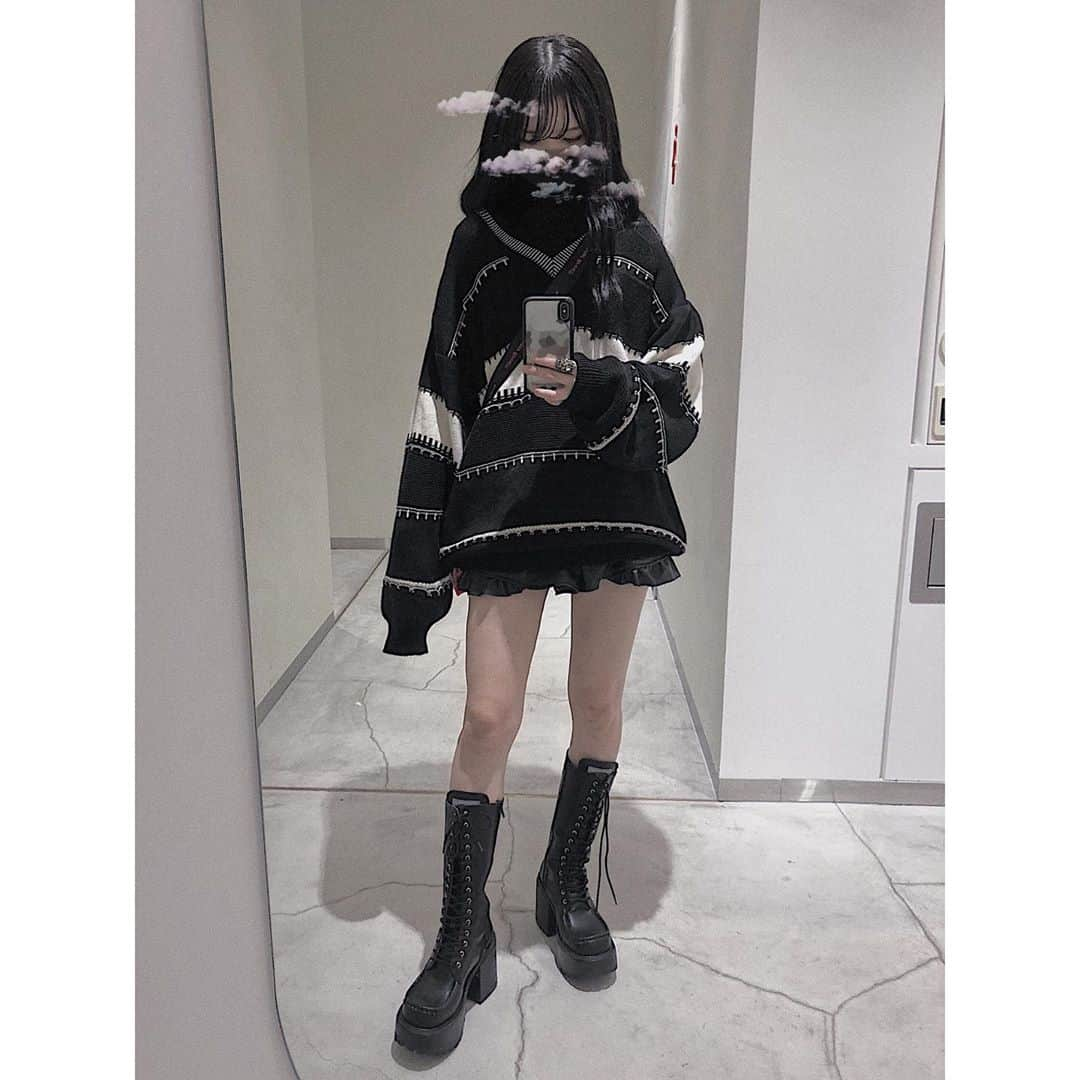 池田菜々（ななちゃむ ）さんのインスタグラム写真 - (池田菜々（ななちゃむ ）Instagram)「こないだの私服ｻｧﾝ、靴紐取れとる ニットはサンニブでゲットした、かわよかわよいっぱい着る」10月19日 20時16分 - altms_10_