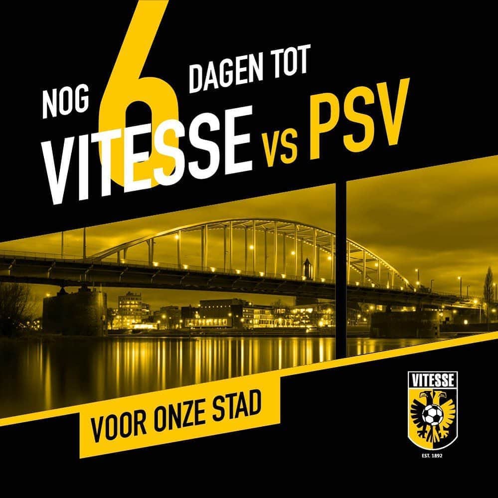 フィテッセさんのインスタグラム写真 - (フィテッセInstagram)「🆙 next → het topduel vs @PSV⠀ ⠀ #Vitesse #vitpsv #WijVoorJullieJullieVoorOns」10月19日 21時41分 - mijnvitesse