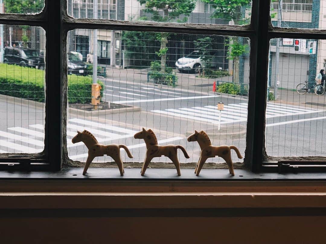佐藤史果のインスタグラム：「day-off.💭🐎🐎🐎💫 @sunny_cloudy_rainy_  #sunnycloudyrainy #santamarianovella  #kuramae #蔵前 #蔵前さんぽ」
