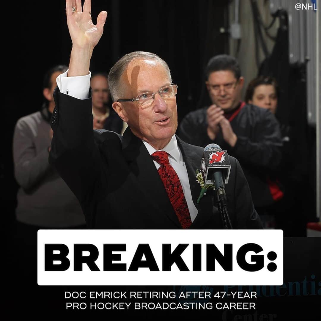 NHLさんのインスタグラム写真 - (NHLInstagram)「Please join us in wishing Mike 'Doc' Emrick a very happy and well-deserved retirement. ❤️」10月19日 23時09分 - nhl