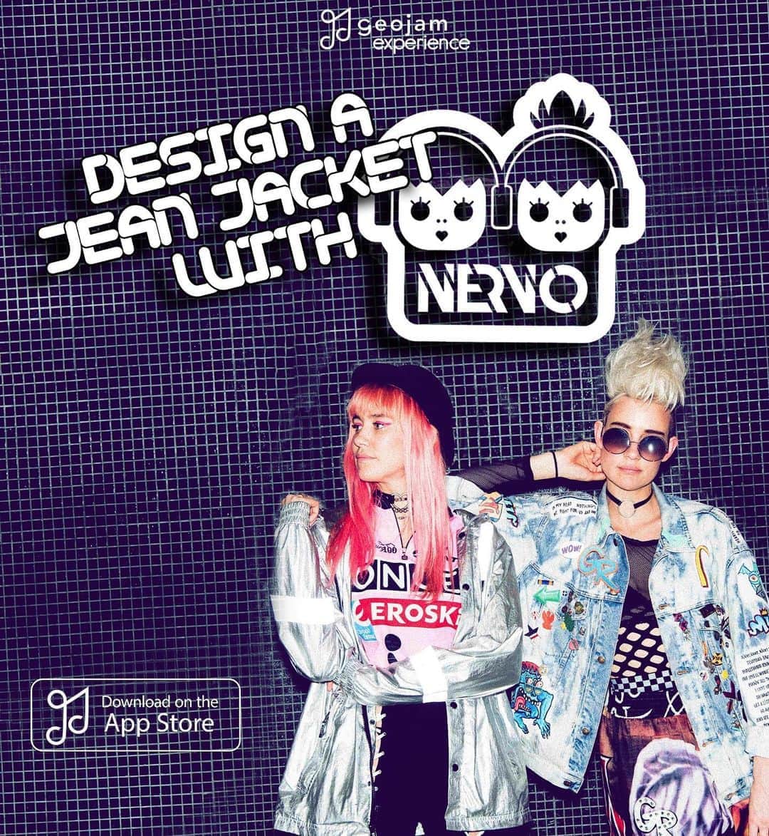 NERVOさんのインスタグラム写真 - (NERVOInstagram)「Hey #NERVOnation!! If you know us, you already know how much we love fashion ✨✨ We’re excited to announce that we've partnered with @geojammusic so that one of our lucky fans can win an experience to design a jean jacket with us! All you have to do is download Geojam (geojamx.com/Nervo) and start earning points to for a chance to redeem this experience.  Make sure you enter the code > nervo7855z < when signing up!! Can’t wait to see what we come up with! #sponsored #geojampartner ❤️❤️❤️」10月20日 1時10分 - nervomusic