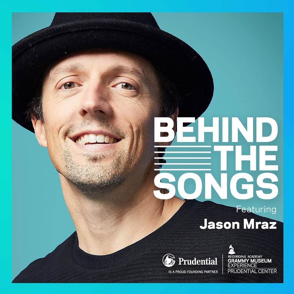 ジェイソン・ムラーズのインスタグラム：「Really enjoyed taking part in the Behind The Songs series with #GRAMMYMuseumEXP! Watch now at grammymuseumexp.org/behind-the-songs/ (link in Story)  Thank you @prucenter & @grammymuseum for the invitation.」