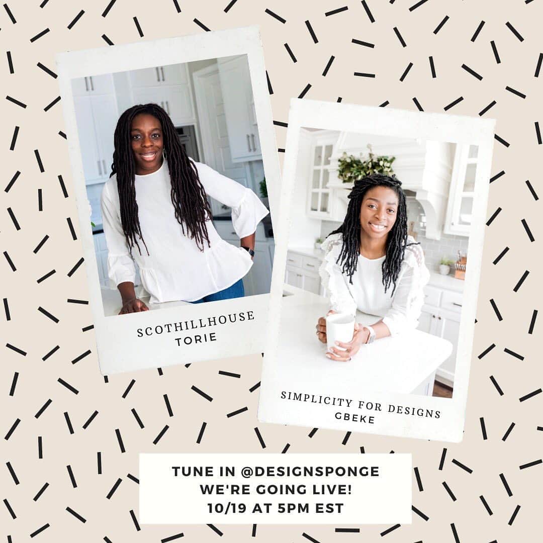 Grace Bonneyのインスタグラム：「Happy Monday!!! This is Gbeke @simplicityfordesigns Torie @scotshillhouse. We are taking over the feed this week and excited to go live with Grace at 5pm EST to talk all things DIY and balancing home life. Drop any questions you have below. See you soon...」