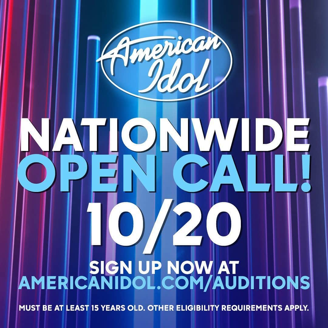 American Idolさんのインスタグラム写真 - (American IdolInstagram)「Sign up now at AmericanIdol.com/Auditions to join TOMORROW's Nationwide Open Call and audition right from home! 🎤🎸🤩」10月20日 2時04分 - americanidol