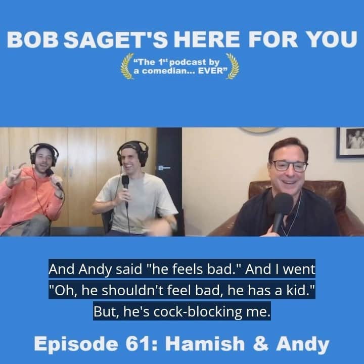 ボブ・サゲットのインスタグラム：「A FUN NEW EPISODE with a convo with the beloved @hamishandandy - @hamishblakeshotz & @andytomlee -  Who of course have the #1 Comedy Podcast in Australia.  This Episode is Titled: “Hamish & Andy and Bob Trade Roast-Worthy Power Moves.” —And it’s quite fun and funny. Love these gents.  SUBSCRIBE & LISTEN: apple.co/bobsaget @ApplePodcasts @iTunes @applemusic @studio71us @studio71uk」