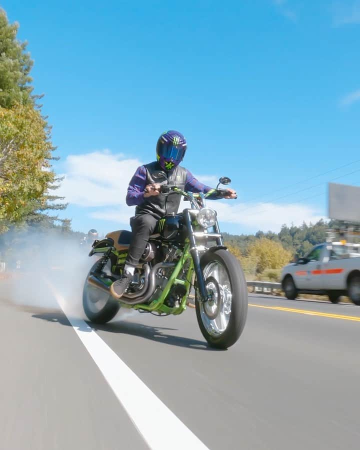 のインスタグラム：「A collab we can all get behind. 👀 @UnknownIndustries x @GimbalGod present Harley Wheelies 14. Fully filmed on the new #GoProHero9 🎥 #LinkInBio  #Harley #HarleyDavidson #Motorcycle #Motorsport #GoPro #MonsterEnergy」