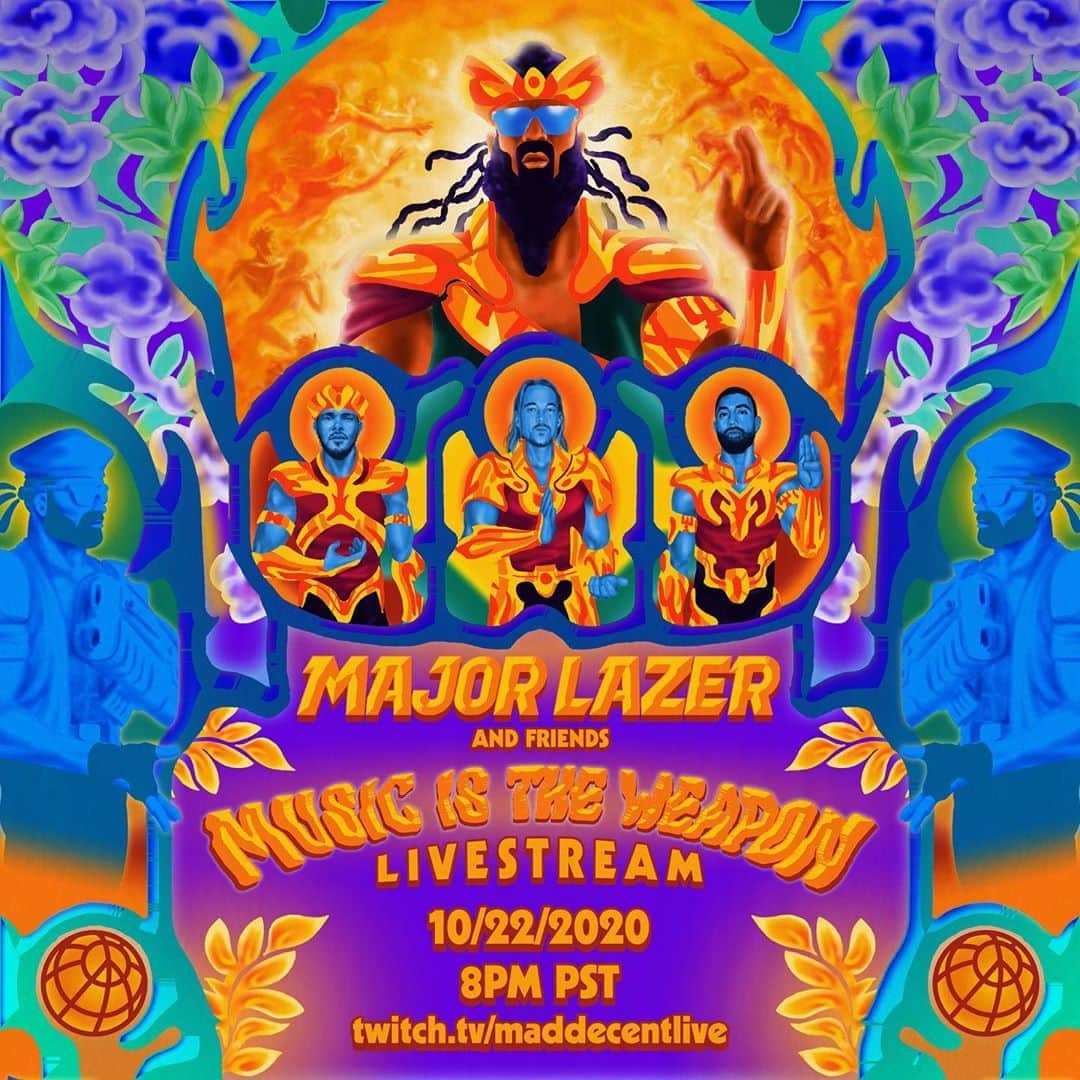 メジャー・レーザーのインスタグラム：「ALBUM RELEASE PARTY THIS THURSDAY ON TWITCH. WHOLE LAZER FAMILY AND SOME VERY SPECIAL GUESTS PULLING UP」
