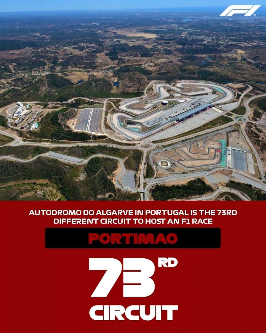 のインスタグラム：「The @autodromodoalgarve will become F1's 73rd different circuit to host an F1 race on Sunday! How many do you think you could name?  #F1 #Formula1 #PortugueseGP」