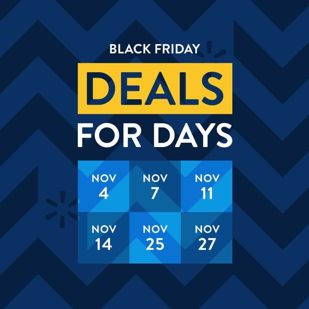 Wal-Mart Stores, Incのインスタグラム：「Here's the millionth reason to 💙 us—we're giving you a sneak peek at our Black Friday deals!  Starting online at 7 PM ET on Nov. 4, Nov. 11, & Nov. 25!  PLUS, more deals rolling out online & in stores at 12 AM ET online & 5 AM local in store on Nov. 7, Nov. 14, & Nov. 27.!」