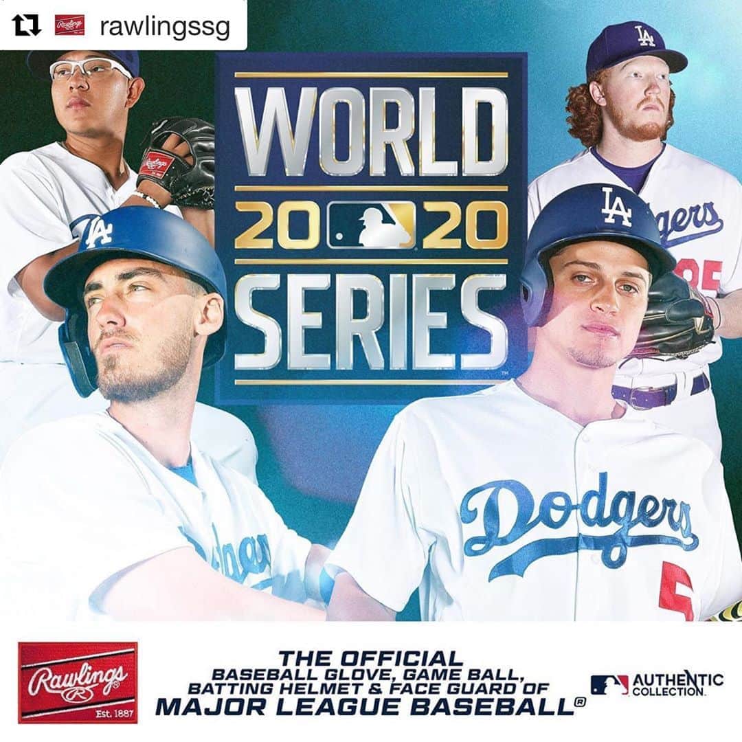 Rawlings Japanさんのインスタグラム写真 - (Rawlings JapanInstagram)「#Repost @rawlingssg with @get_repost ・・・ Led by the NL MVP, Cody Bellinger, and the NLCS MVP, Corey Seager, the Dodgers are headed to the World Series! Congratulations @dodgers! #TeamRawlings #Playoffs #Dodgers #MLB @rawlings_japan_llc」10月20日 7時58分 - rawlings_japan_llc