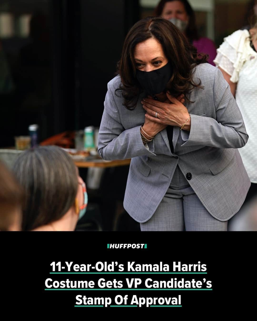 Huffington Postさんのインスタグラム写真 - (Huffington PostInstagram)「An 11-year-old Virginia girl’s timely tribute to Kamala Harris earned a thumbs-up from none other than the Democratic vice presidential candidate herself.⁠ ⁠ Recently, Erinn Harley-Lewis of Vienna, Virginia, posted a short video of her daughter Celeste Harley dressed as Harris to Twitter.⁠ ⁠ Wearing a blue blazer, pearl necklace and high heels, Celeste walks confidently down her family’s driveway as if it were a debate stage.⁠ ⁠ “I want to help all the American people,” she proclaims to her mother, who plays the role of reporter. “I want to deliver health care for all, equality and justice under the law.”⁠ ⁠ Harley-Lewis posted the adorable video to Twitter on Oct. 6, just one day before Harris debated Vice President Mike Pence.⁠ ⁠ A day later, the clip got a stamp of approval from Harris herself, who quipped, “She has my vote.”⁠ ⁠ As of Friday afternoon, Harley-Lewis’ video had been viewed more than 733,000 times, appearing in national news outlets like BET and “Good Morning America.”⁠ ⁠ Harley-Lewis said seeing her daughter emulate Harris, the first Black and Asian American woman to be nominated for vice president by a major party, touched her heart.⁠ ⁠ “It was a moving moment for me,” she said. “When I was 11, I didn’t have anybody standing on that American political stage, not at this level. So it’s certainly, for me, moving history forward.”⁠ ⁠ Though honored by the support her family has received on social media, Harley-Lewis said her sole aim in posting the video of her daughter was to express her gratitude to Harris.⁠ ⁠ “I threw it out in the ether and thought, ‘For some, one-in-a-bazillion chance that she sees this, at least I will have said thank you to her,’” she told Virginia news outlet WDVM. “That’s what it was about: ‘I’m grateful. Thank you for giving us a good role model ― being a good role model ― and representation matters.’”⁠ ⁠ See the video at our link in bio. // 📝 @curtismwong // 📷 AP Photo」10月20日 7時59分 - huffpost