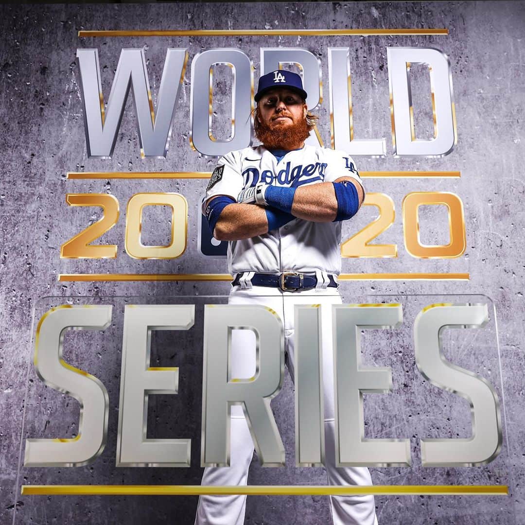 ジャスティン・ターナーのインスタグラム：「Whose ready????? #worldseries2020 @dodgers」