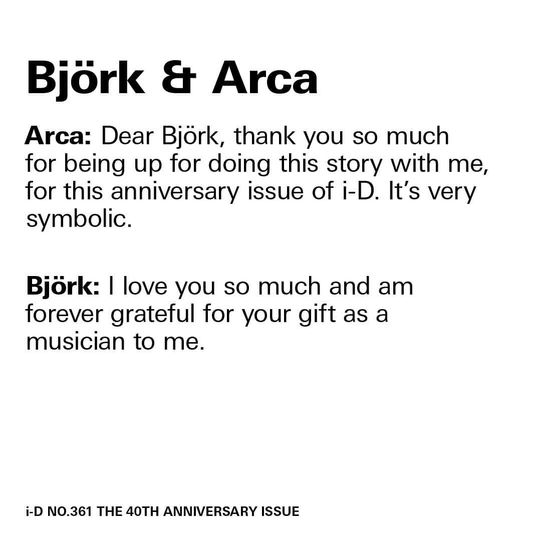 i-Dさんのインスタグラム写真 - (i-DInstagram)「For our 40th Anniversary Issue, Björk is back where she belongs, on the cover of i-D.⁣ ⁣ This time, she’s brought her go-to collaborator and chosen family Arca with her.⁣ ⁣ #Legacy #Bjork #Arca」10月20日 19時01分 - i_d