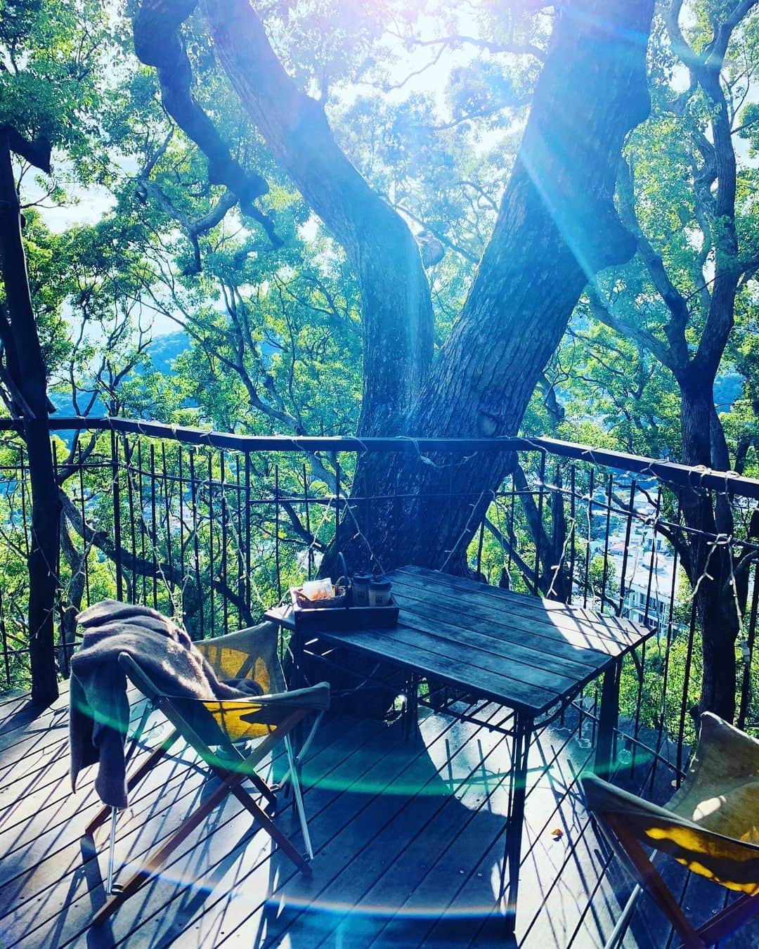 西内ひろさんのインスタグラム写真 - (西内ひろInstagram)「on the tree house🌲🌲🌲  小鳥の鳴き声とさやさや風の音と太陽があれば幸せを感じられる☀️🕊🌱  集中→リセット→集中→リセット→集中→リセット の繰り返し。  @rnratami  @hoshinoresorts.risonare  @hoshinoresorts.official   #sunrise #morning #beautifulview  #beautifulhotels  #risonareatami #risonare #hoshinoresorts #sea #hotel #朝日　#気持ち良い朝　#熱海　#熱海ホテル　#熱海絶景 #リモートワーク　#ワーケーション  #ワーケーションリゾート #ホワイトサンズ　#gotoキャンペーン  #gotoトラベルキャンペーン　#読書　#cafe #森　#森林浴　#ツリーハウス #白シャツ　#三密避けた旅」10月20日 13時43分 - 0214hiro