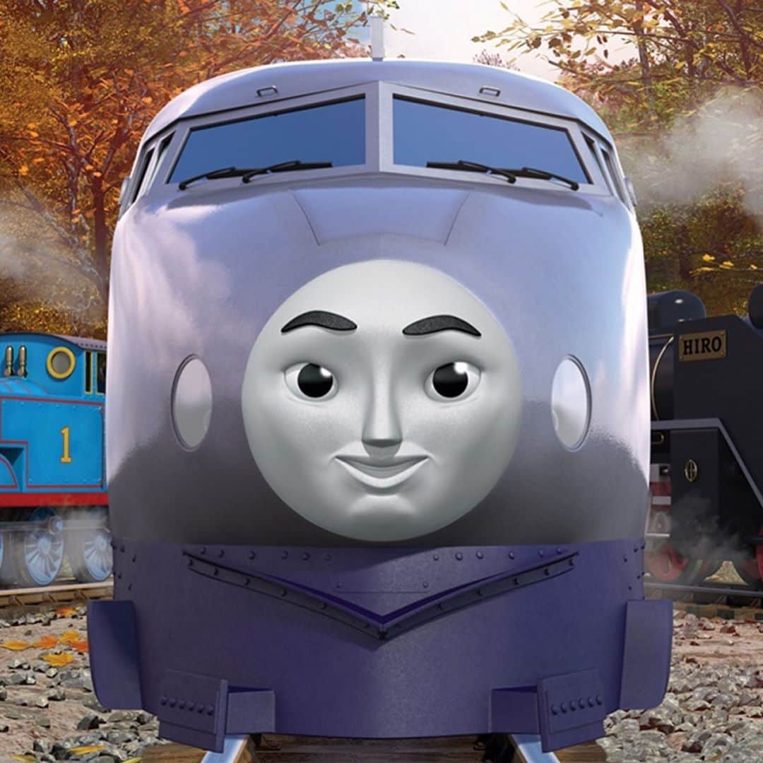 おもちゃんねるんのインスタグラム：「機関車トーマスの新キャラのケンジやばいなぁ〜。 今まで新幹線の鼻やと思ってた所が顔やんw」