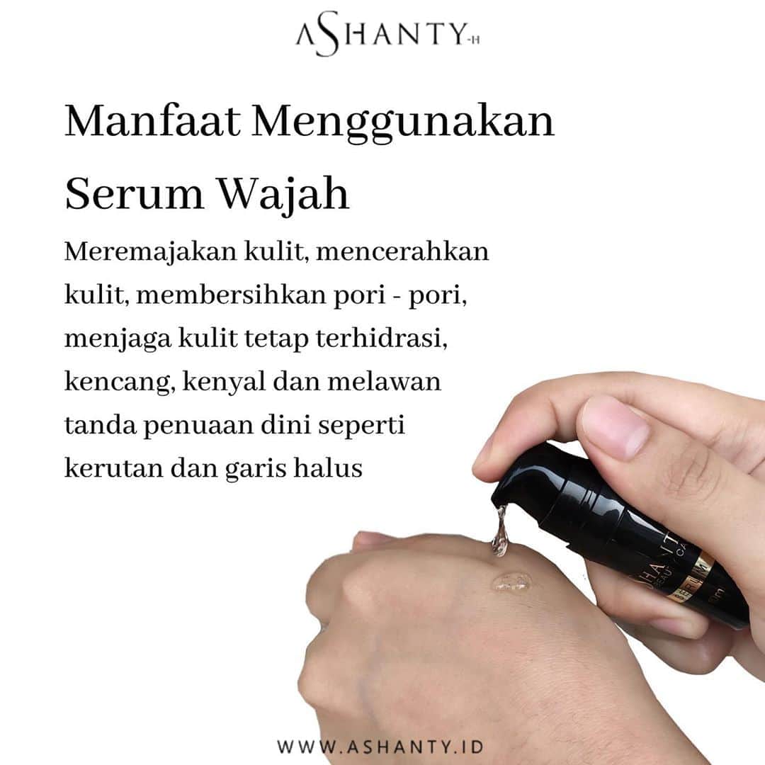 ASHANTY BEAUTY CREAM OFFICIALのインスタグラム：「Ladies taukah kamu bahwa menggunakan serum pada wajah memiliki banyak manfaat ? Serum anti aging by @ashantyid memiliki manfaat untuk Meremajakan kulit, mencerahkan kulit, membersihkan pori - pori, menjaga kulit tetap terhidrasi, kencang, kenyal dan melawan tanda penuaan dini seperti kerutan dan garis halus ✨  Gunakan rangakain skincare by @ashantyid dan dapatkah hasil kulit wajah idaman 😍  _____________________________ Informasi dan pemesanan  Ashanty Beauty Cream Chat Via WA : WA: 081287388885 WA: 085781140354 WA: 087778489900 WA: 081293823950 ⚡️ Fast Respons Click Link On Bio Instagram @ashantyid ❣️ ______________________________ #ashantybeautycream #creamashanty #skincareashanty #skincare #skincareartis #skincarelokal #creamwajah #creamperawatanwajah #obatjerawat #jerawat #kosmetik #krimwajah #creamwajah #whiteningcream #ashantyid #ashanty」