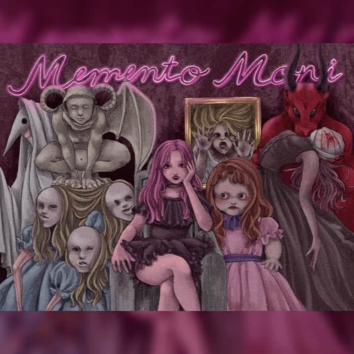 のインスタグラム：「.  . 🖤memento mori🖤 . Do you usually understand that you will die someday? I'm timid and always afraid to die. . はっぴはろうぃん 絵の中の女の子は去年のハロウィンの🧟‍♀️ . . #aestheticart#aesthetic#pastelart#kawaiiart#pastelaesthetic#kawaiiaesthetic#pastelpallets#cuteart#illustration#kawaii#ghost#halloweenillustration #halloween #イラスト #イラストグラム」