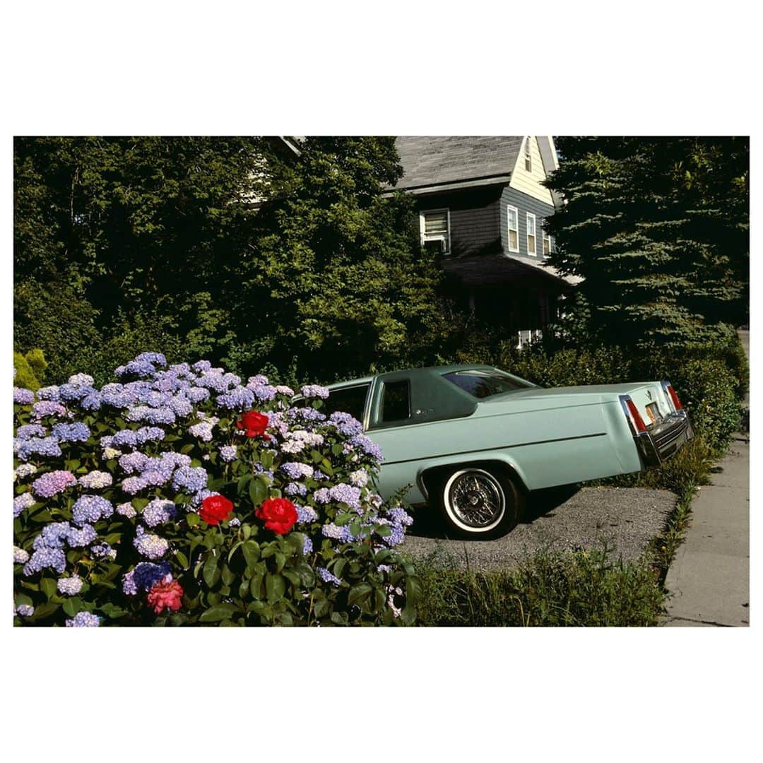 Magnum Photosさんのインスタグラム写真 - (Magnum PhotosInstagram)「“When I take pictures, I have no preconceived idea, no guiding concept, no particular project in mind. I just shoot what I see, what attracts my eye, at a specific moment. But driving through this very posh neighbourhood in Washington DC, and seeing this car on a slope with the flowers in the foreground, made me think of images by Elliott Erwitt: something in the position of the car and the whole situation that reminded me of his pictures. So I shot it, as a tribute to Elliott Erwitt and his sense of humour.” – Harry Gruyaert⁠ .⁠ Works of Imagination, the October Magnum Square Print Sale in partnership with @aperturefnd is live on the Magnum Shop until this Sunday.⁠ .⁠ This is a unique opportunity to purchase signed or estate-stamped museum-quality prints by over 100 of the world’s leading photographic artists in an exclusive 6x6” format for $100, including this image by Gruyaert.⁠ .⁠ Visit the link in bio to shop all the images available.⁠ .⁠ PHOTO: Washington DC, USA. 1986.⁠ .⁠ © Harry Gruyaert/#MagnumPhotos⁠ ⁠ #MAGNUMSQUARE #WorksofImagination #printsale」10月20日 18時01分 - magnumphotos
