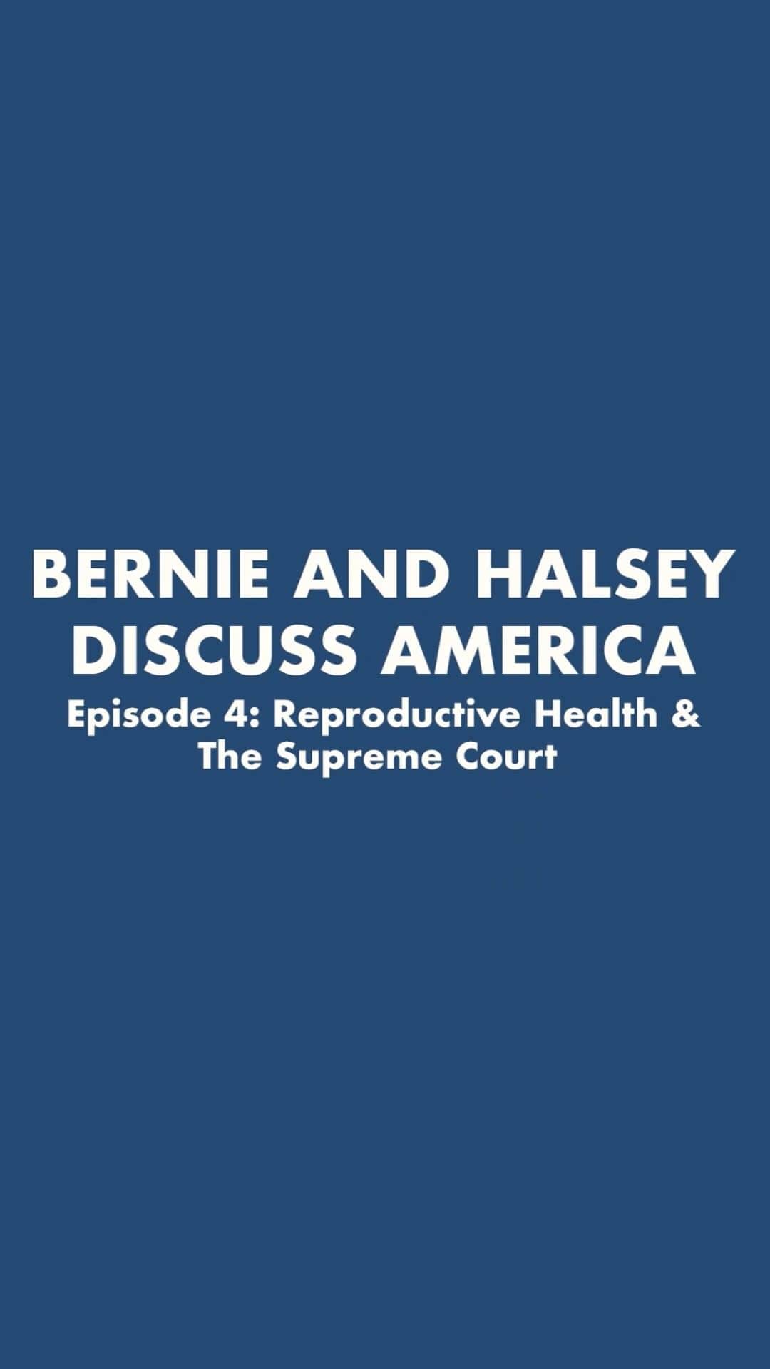 Halseyのインスタグラム：「As the conversation continues, @BernieSanders & I discuss reproductive health, the Supreme Court & more.」