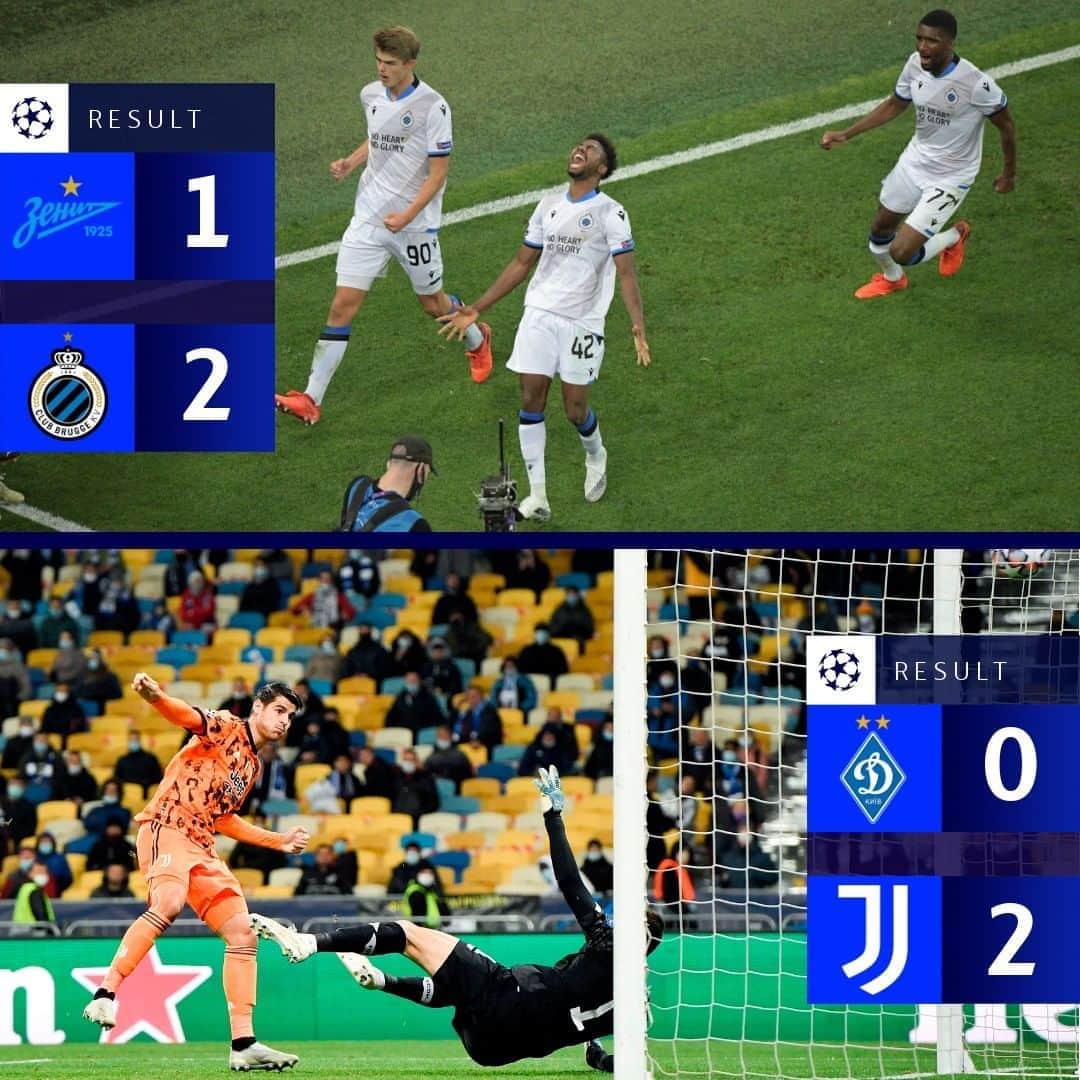 UEFAチャンピオンズリーグさんのインスタグラム写真 - (UEFAチャンピオンズリーグInstagram)「⚽️ Early results! Who stood out? 🧐  🔵⚫️ Charles De Ketelaere nets 90+3 winner for Club Brugge ⚪️⚫️ Morata double sinks Dynamo Kyiv  #UCL」10月21日 3時57分 - championsleague
