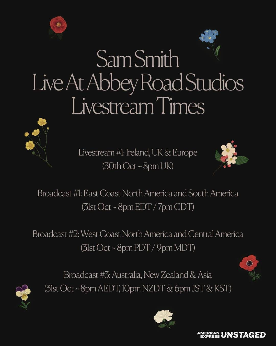 サム・スミスさんのインスタグラム写真 - (サム・スミスInstagram)「Livestream timings for my Love Goes album show, wherever you are in the world 🌹 With your ticket you can choose the stream you'd like to watch, or watch all four!! Link in bio xx  #LoveGoes」10月21日 4時37分 - samsmith