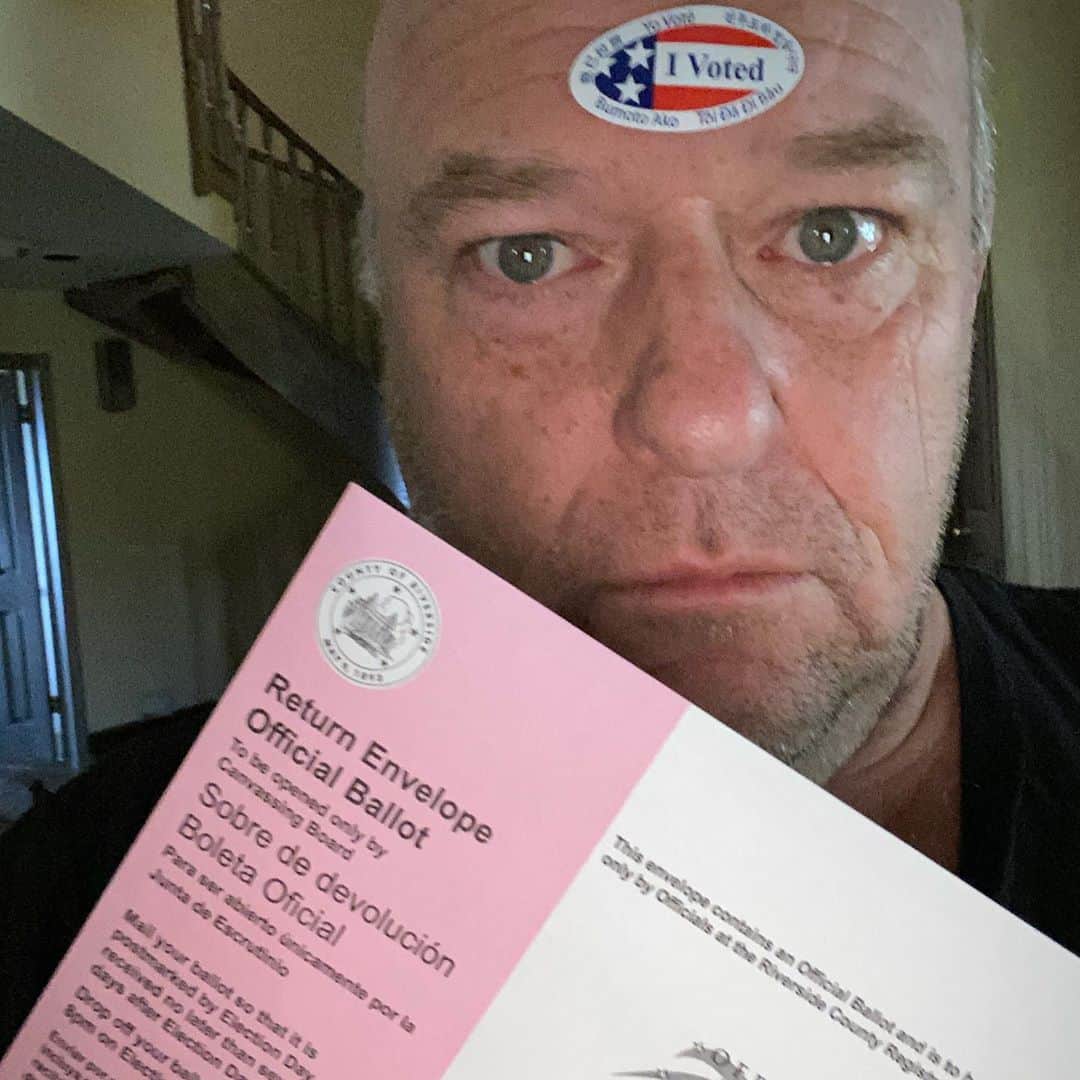 ディーン・ノリスのインスタグラム：「Vote!! Do it! It’s not that hard」