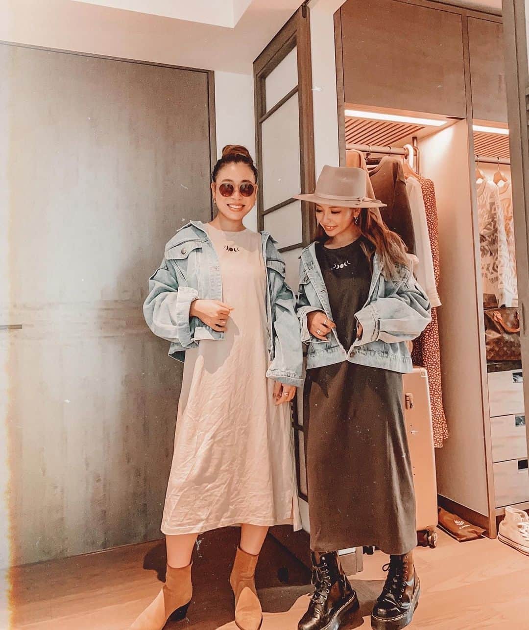 ✷kana✷のインスタグラム：「☽☽☽ . . 載せ忘れてたやつ👯‍♀️ @sandlessmoon  @mayu_1226_  また一緒にホテルステイしたいね♡🥂 . . #sandlessmoon」