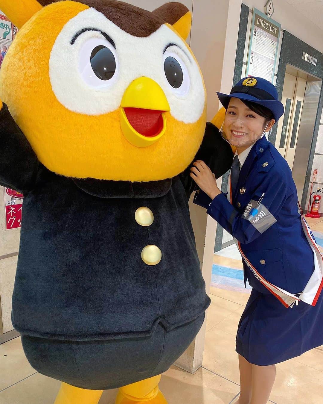 富久美玲のインスタグラム：「_ . 一日警察官を務めさせて頂きました🚨 . 防犯についてや色んな事を知って学び すごく良い経験になりました🥺🥺！ .」
