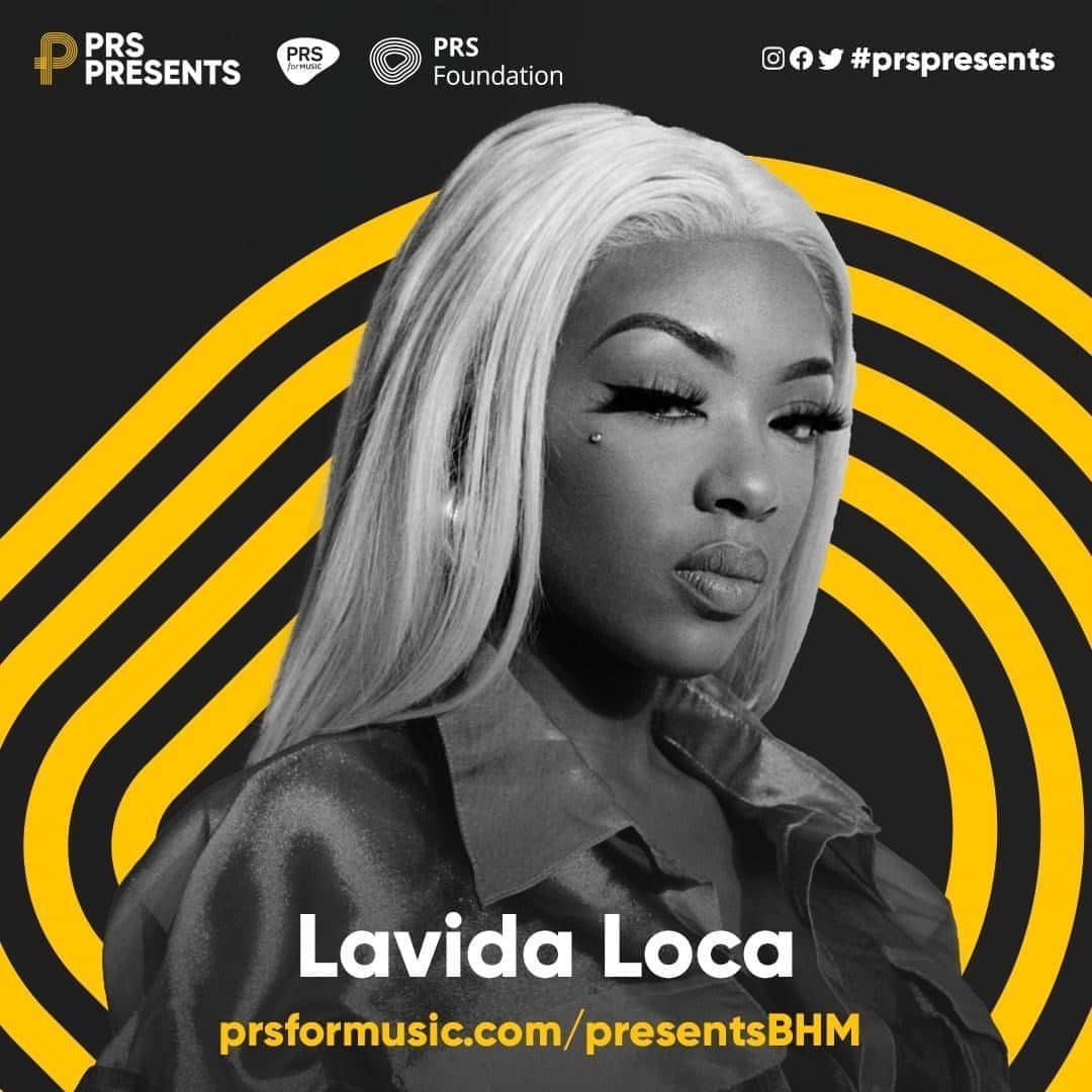 PRS for Musicさんのインスタグラム写真 - (PRS for MusicInstagram)「Performing at #PRSPresents #BlackHistoryMonth on Thur 22 Oct - @kinglavidaloca  Lavida Loca is a unique force in the UK rap scene. Armed with a potent blend of street rap, the 21-year-old newcomer twists true tales from life on the roads into compelling narratives. With just a few singles to her name, her passionate, raw storytelling has already caught the ear of the likes of Virgil Abloh, Fraser T. Smith and Kenny Allstar, with plenty more soon to come. She is also one of the most recent grantees of the @PPLUK Momentum Fund, awarded by @PRSFoundation. #FundedByPRSF」10月20日 21時05分 - prsformusic