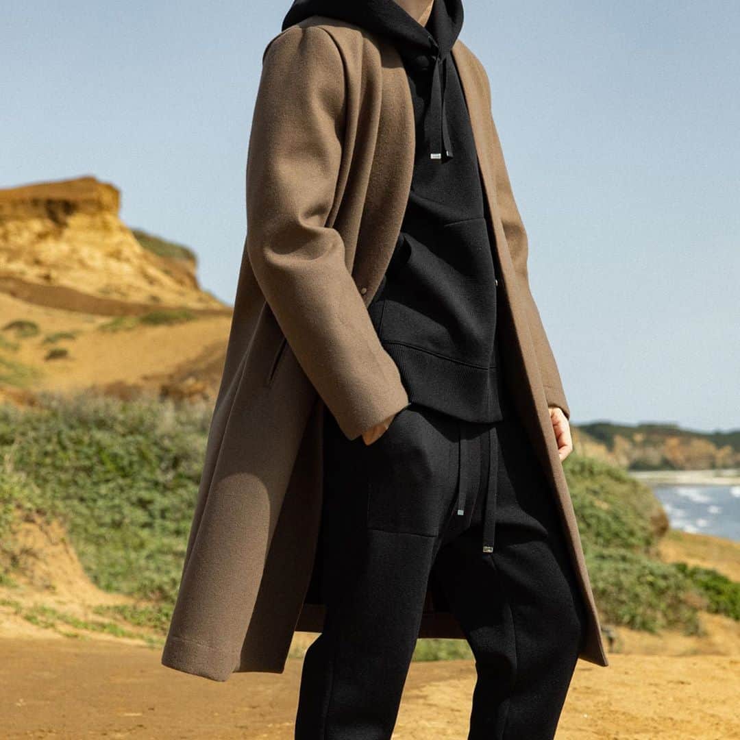 ボンディングメルトンVネックコート｜完売品 ボンディングメルトンV