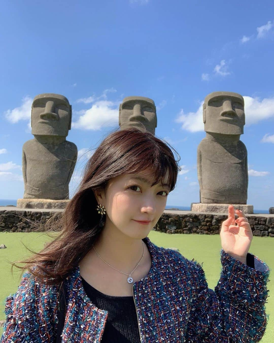 中山星香さんのインスタグラム写真 - (中山星香Instagram)「2日目︎　┈┈　✈︎宮崎・熊本 🗿熊本は熊本城遠くからみてほぼ空港だけ🥺#サンメッセ日南 #モアイ像 #宮崎 #熊本」10月20日 21時23分 - seika0705n