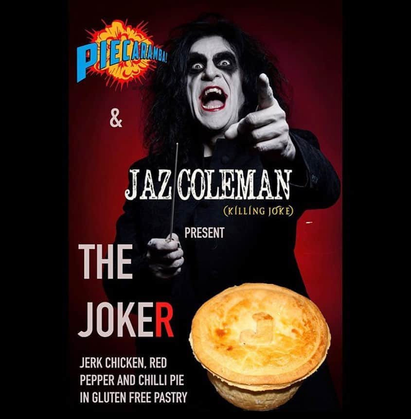 Kerrang!さんのインスタグラム写真 - (Kerrang!Instagram)「Regram: @piecarambauk ⠀⠀⠀⠀⠀⠀⠀⠀⠀ Killing Joke’s Jaz Coleman helped create this new chicken pie (yes, really.) Get your hands on The Joker!, a new collaboration between Coleman and excellently-named pie shop Piecaramba!. Pie x Killing Joke puns incoming, please. And, sorry, but Pie-demonium is too obvious…🥧 ⠀⠀⠀⠀⠀⠀⠀⠀⠀ @jazcolemanofficial @killingjokeband #killingjoke #jazcoleman #piecaramba」10月20日 22時45分 - kerrangmagazine_