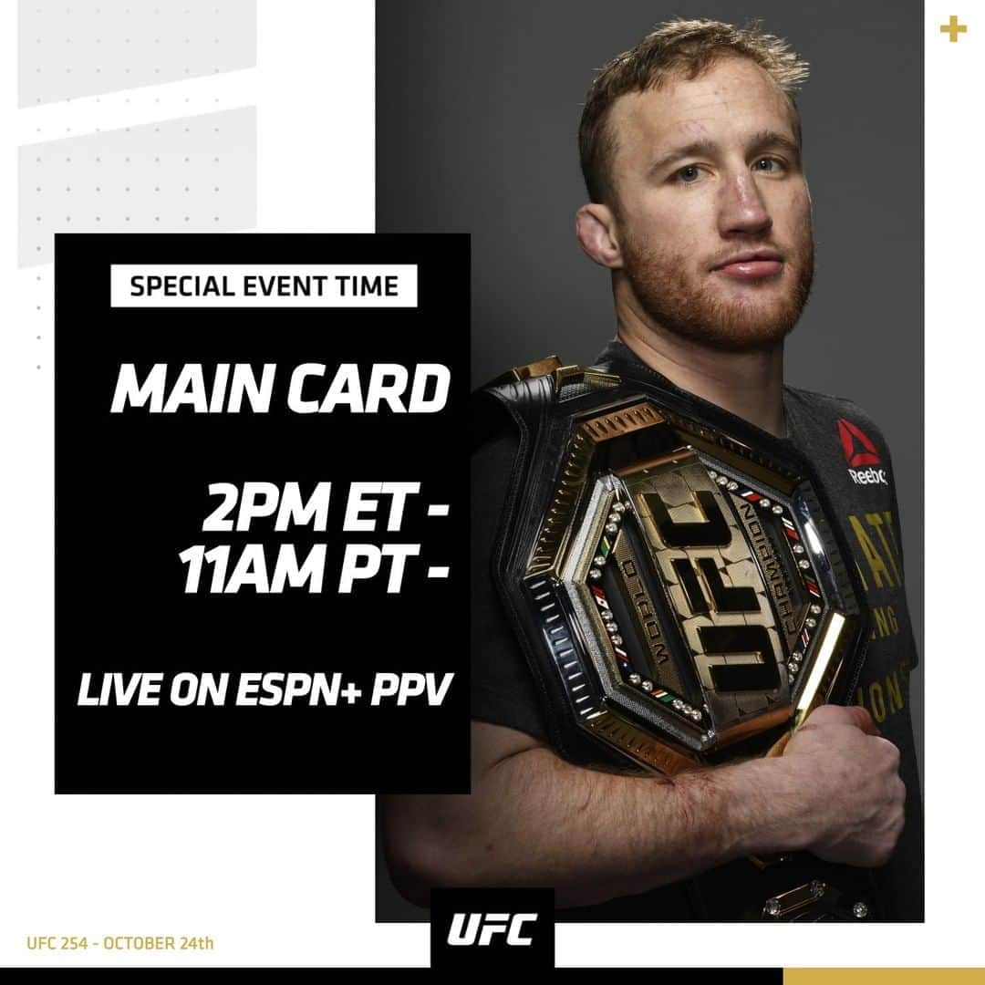 UFCさんのインスタグラム写真 - (UFCInstagram)「Don't forget! #UFC254 is at a special time this Saturday 🏆  Grab the PPV at the link in bio.  [ #InAbuDhabi  @VisitAbuDhabi ]」10月20日 23時04分 - ufc