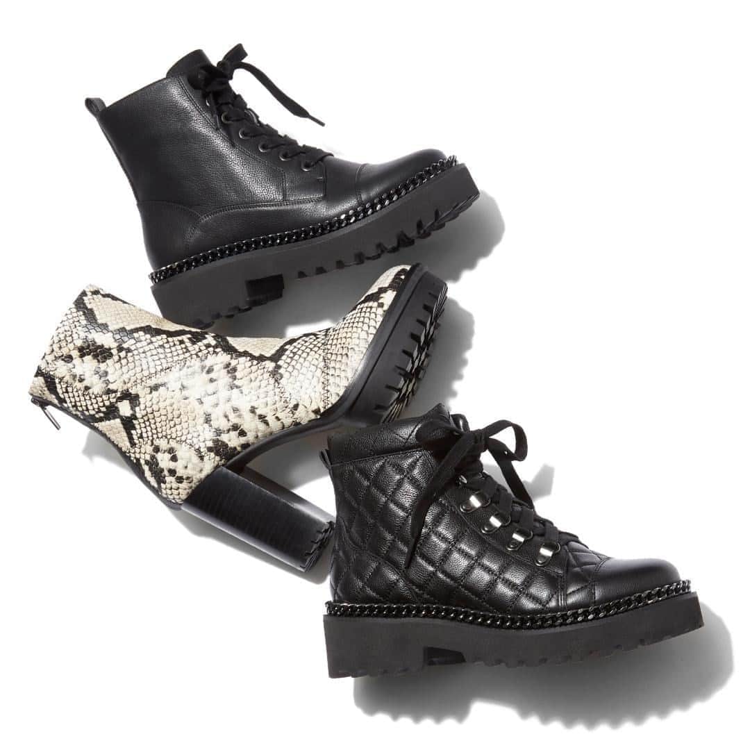 のインスタグラム：「Tread Over Heels! Bigger than ever, our lug-sole styles lend a cool edge to a classic look. #vincecamuto #fall2020」