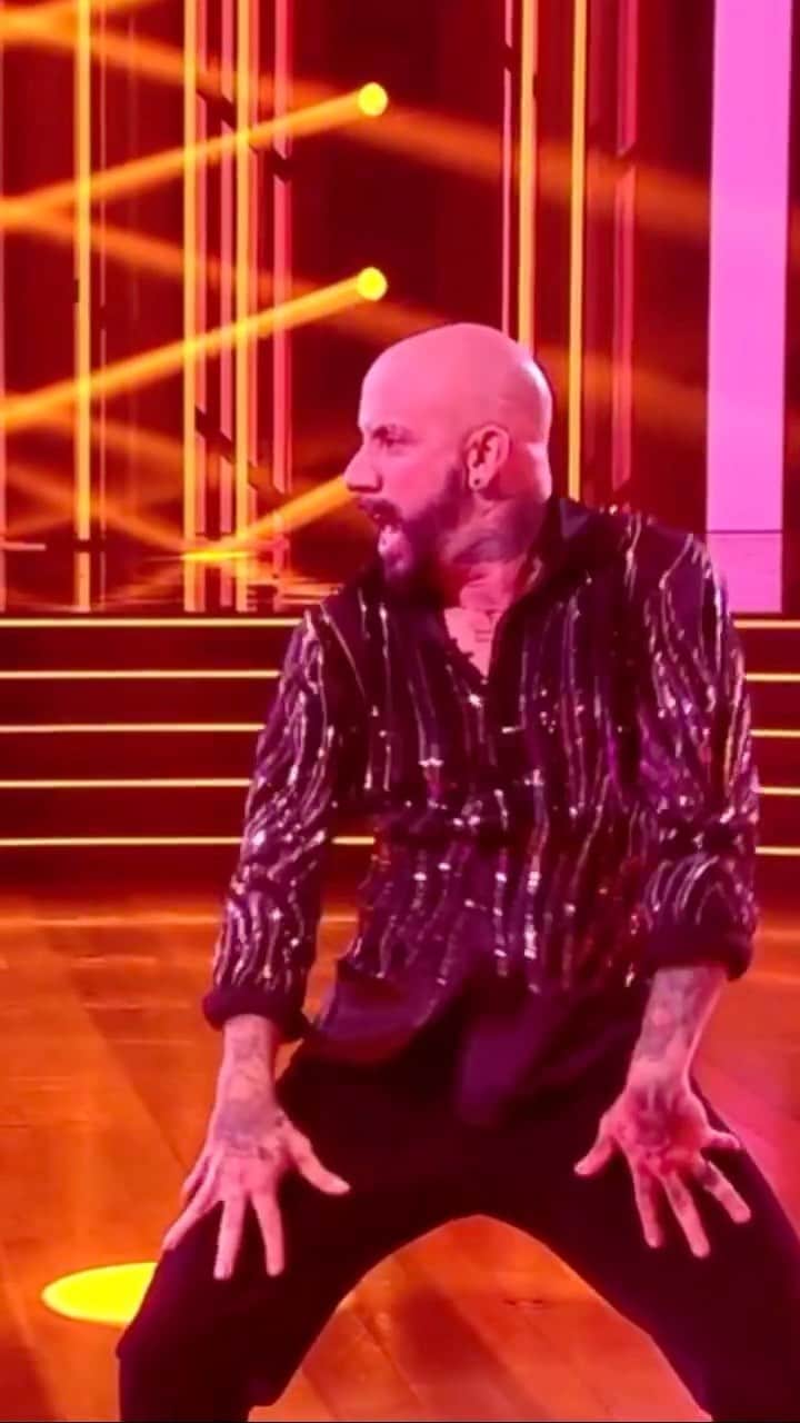 A.J.のインスタグラム：「Highest personal scores of the season?! We like it like that!! @cherylburke and I turned up the heat last night on #DWTS! 🌶 It felt great connecting to my Latin roots with a spicy samba, and it felt even greater leaving the dancefloor feeling so proud of what we accomplished together. I am so grateful to have found a true friend in Cheryl, the best coach I could have asked for. Thank you all so much for the love for last night’s performance, and thank you for voting us through!!! On to week 7!!! Watch our full performance by following the link in my stories!! #TeamPrettyMessedUp @dancingabc」