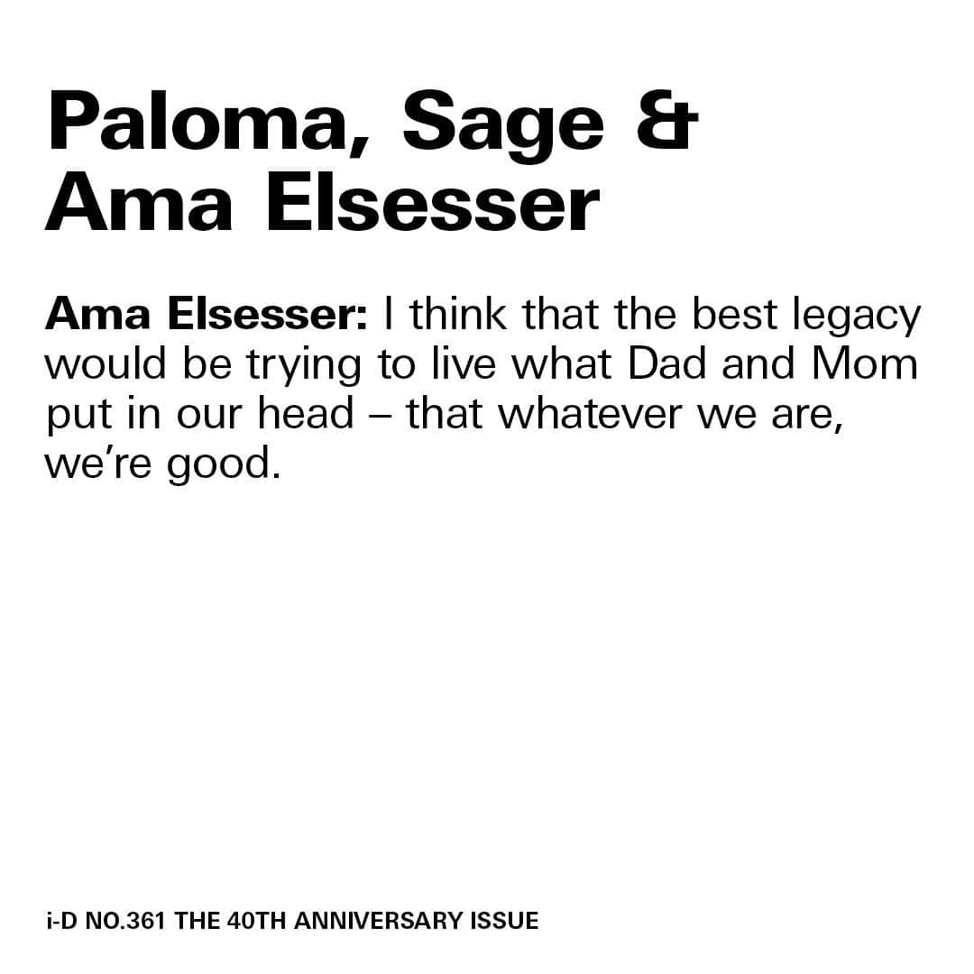 i-Dさんのインスタグラム写真 - (i-DInstagram)「In the next cover story from i-D’s 40th Anniversary Issue, siblings Paloma, Sage & Ama Elsesser discuss their unique upbringing, navigating the industry and leaving a legacy with their fellow New Yorker Angelo Baque.⁣ ⁣ #PalomaElsesser, #AmaElsesser  #SageElsesser #Legacy⁣」10月21日 0時41分 - i_d