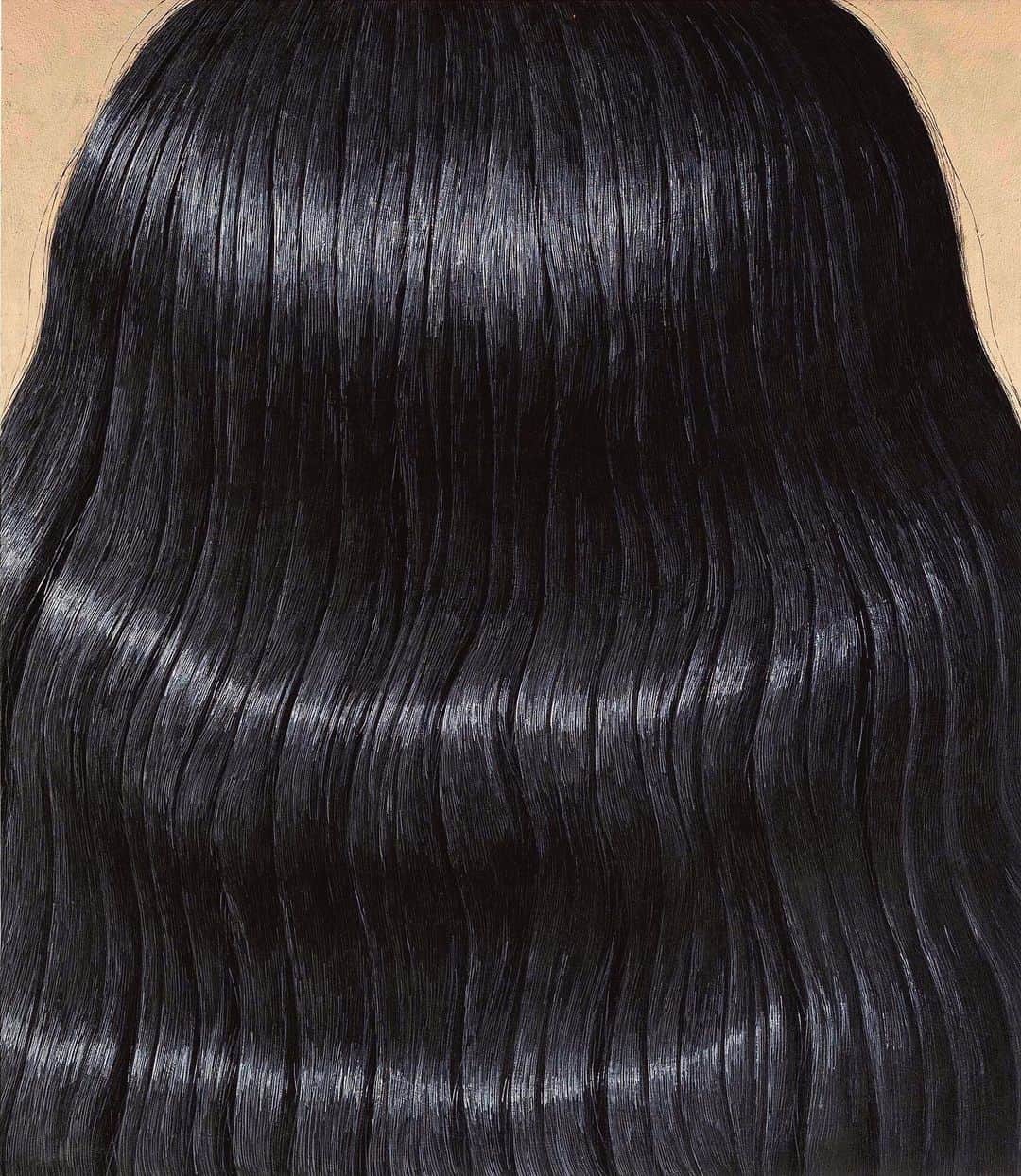 のインスタグラム：「Domenico Gnoli, Black Hair, 1969.   #domenicognoli #christiesnyc #rhié」