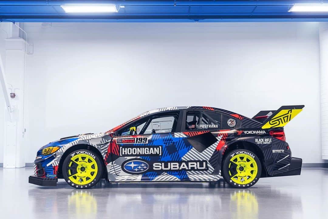 Subaru Rally Team USAさんのインスタグラム写真 - (Subaru Rally Team USAInstagram)「Now the detailed livery pics... What do ya see? 🧐   Shot at @vermont.sportscar  #subaru #travispastrana  #Repost @thehoonigans  ・・・ Freshly wrapped and ready to fly, shoot fire, and do all kinds of other @TravisPastrana type things: the all-new Gymkhana STI from @Subaru_USA. Shot by our buddy @AndrewLink.」10月21日 0時48分 - subarumotorsportsusa