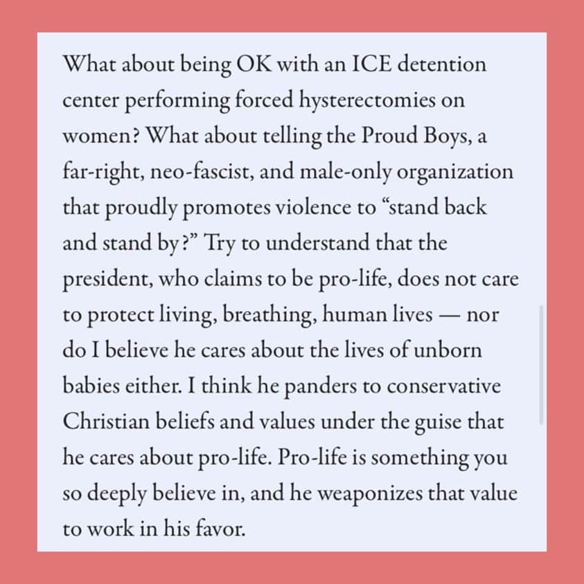 ベスト・コーストさんのインスタグラム写真 - (ベスト・コーストInstagram)「I wrote this essay for @mcswys about why Trump isn’t actually the pro-life or “Christian” candidate. ⁣ ⁣ being raised in the church for a large portion of my life, I learned what real Christian values are about and ... Trump ain’t it. ⁣ ⁣ swipe through to read or click the link in my bio. also consider donating to @reprorights who fight hard to protect reproductive rights for women while this administration fights to remove them.」10月21日 0時58分 - best_coast
