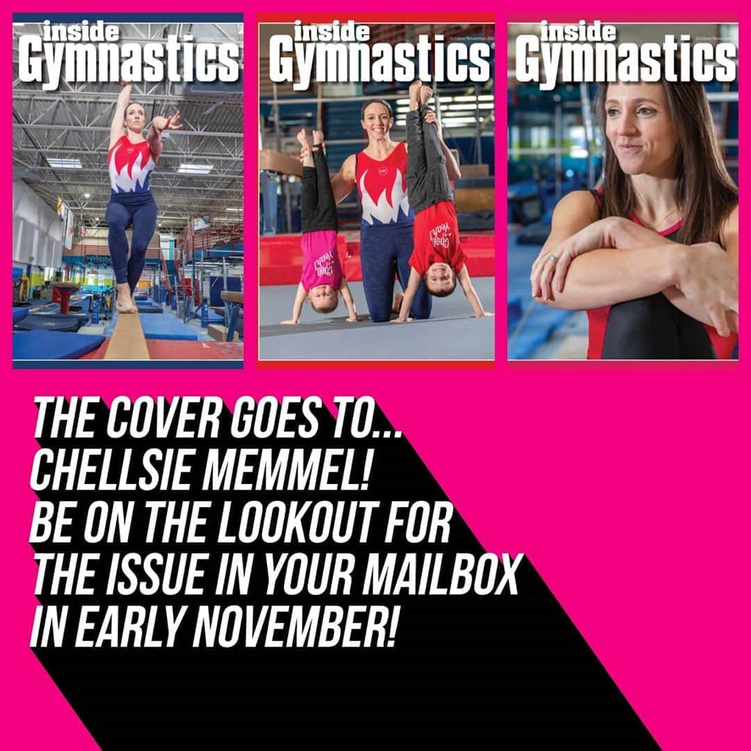 のインスタグラム：「Cover Star Reveal!!! 🎉🎉🎉 We had so much fun at our photo shoot with Chellsie and can't wait for you to see our in-depth feature!!! Which cover will we choose?!?! @cmemmel23 #bonusround ❤  ➡️See link in bio or InsideGym.com for a preview and special offer!!! 👍  Photos by Scott Curty  Director of Photography, Curty Pictures @scott.curty  #insidegymnastics #magazine #chellyeah #chellsiesadultgymnasticsjourney #coverstar #instagood #inspiration #motivation #champion #rockstar #fetch #athlete #chellsiechallenge #gymnastics #gymnast #journey #love #lovegymnastics #gymnasticslife」