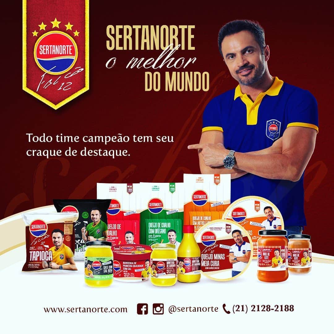 アレッサンドロ・ローザ・ヴィエイラのインスタグラム：「E se você, assim como eu, gosta de saborear o melhor da vida no dia a dia, a escolha certa é @sertanorte!  Uma goleada de qualidade, tradição e sabor na sua mesa! 😋」