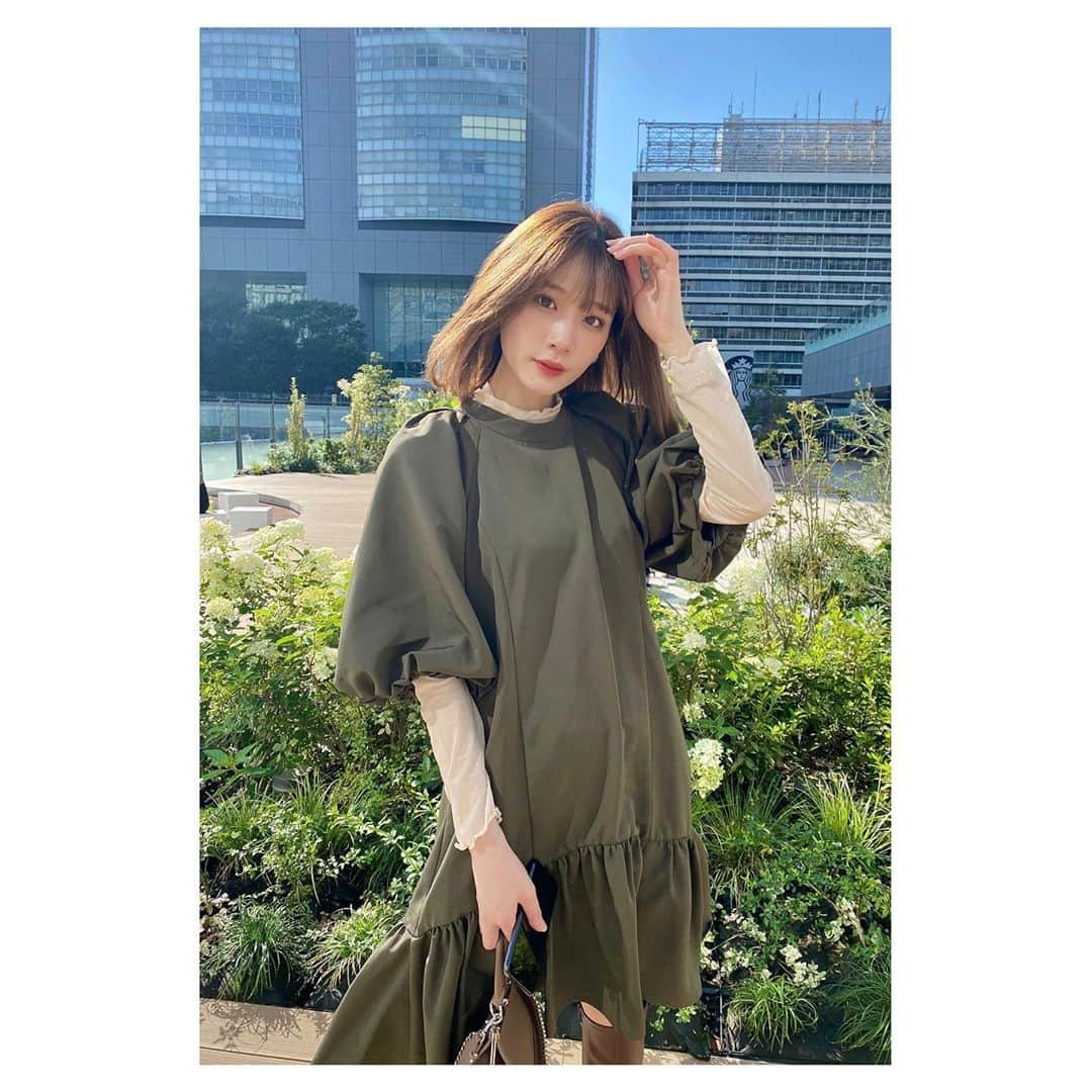 末永みゆさんのインスタグラム写真 - (末永みゆInstagram)「晴れてると好きな服着れて嬉しい  #ootd #FURFUR #fashion #秋服  #ワンピース  #ブーツ」10月21日 2時33分 - miyu_suenaga