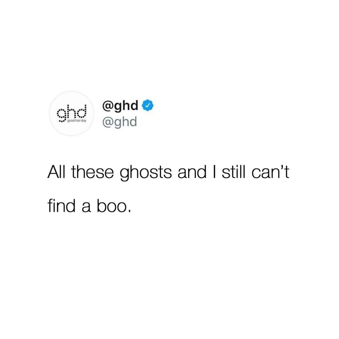 ghd hairさんのインスタグラム写真 - (ghd hairInstagram)「Anyone else's phone totally haunted, or...? 👀  #ghd #ghdhalloween #ghdmeme #lifememe #halloween #ghostseason #ghostingseason」10月21日 3時15分 - ghdhair