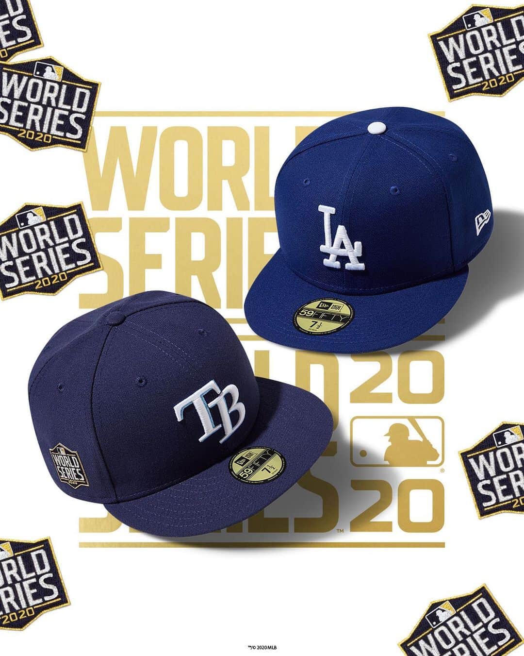 ニューエラ・キャップのインスタグラム：「Game one of the 2020 #WorldSeries is underway tonight! Who takes home the hardware? . The Official MLB World Series Collection is available to shop now. Link in bio.」